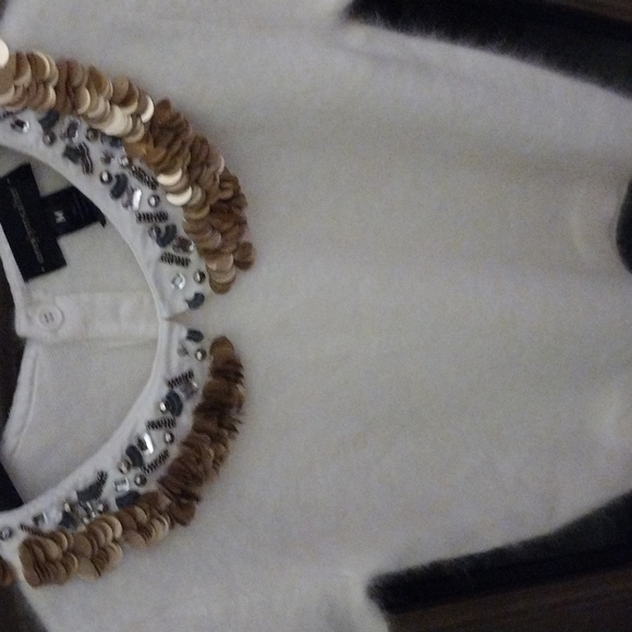 🔥BOGO 50%💥 COREY LYNN CALTER size Medium Angora Sweater Ivory - Picture 2 of 12